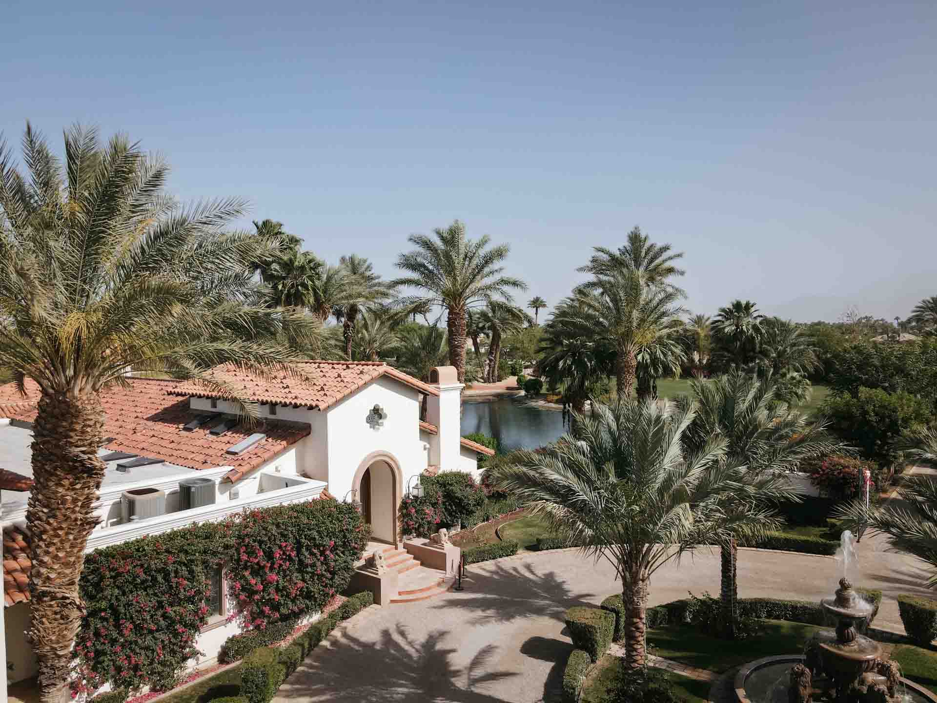 Estate courtyard fountain